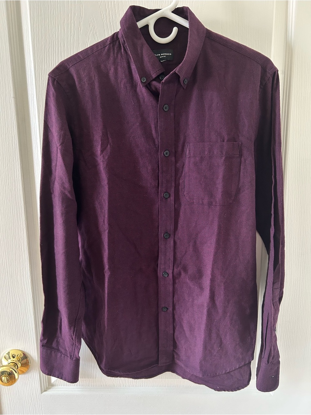 Club Monaco Men's Button-Down Shirt in Deep Purple